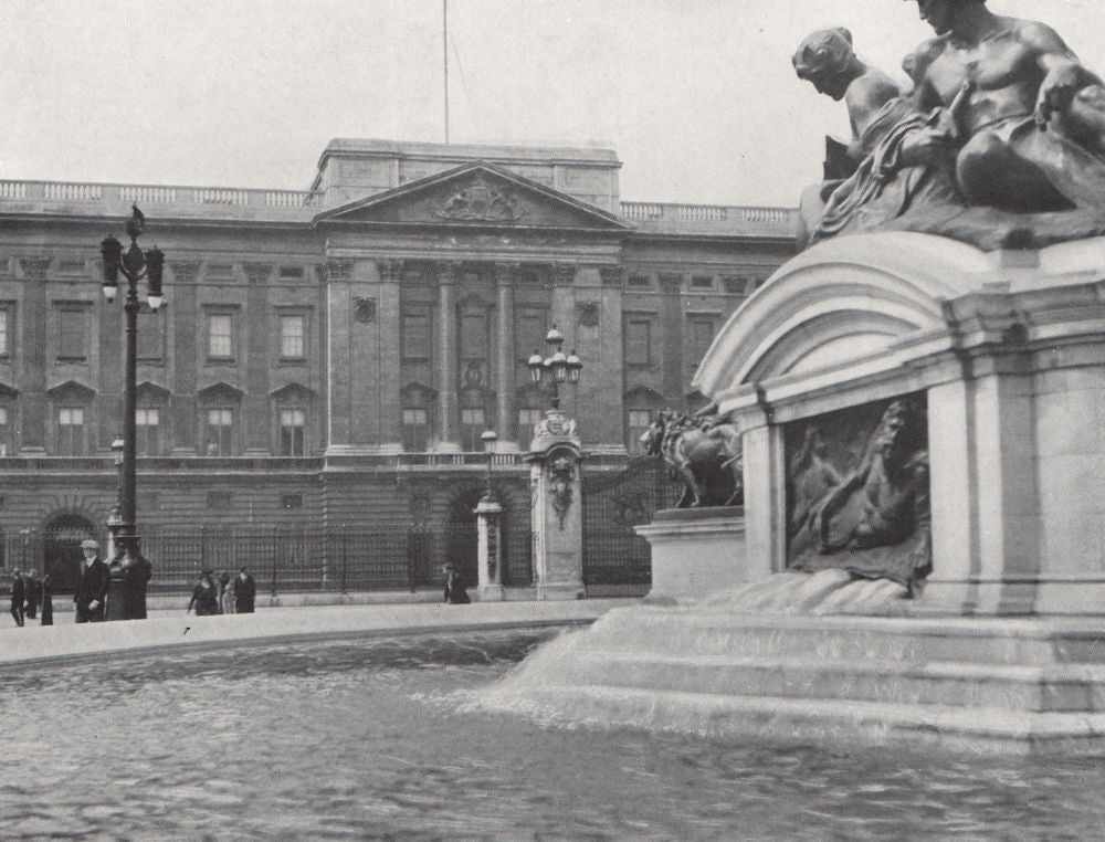 Buckingham Palace. E.O. HOPPÉ. London 1930 old vintage print picture